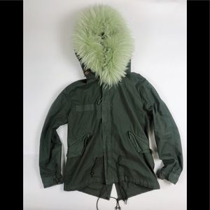 MR & MRS ITALY - fur trimmed hooded parka